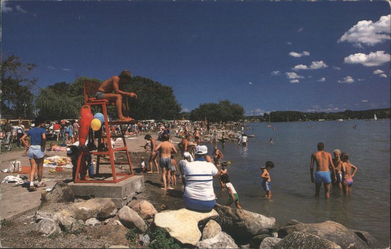 Kershaw Park, Canandaigua Lake Beach Scene New York