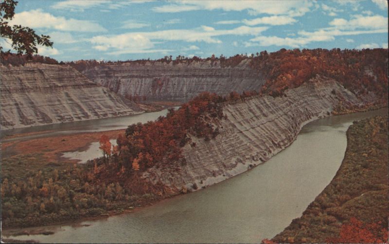 Letchworth State Park, Big Bend, Fall Foliage, New York Castile