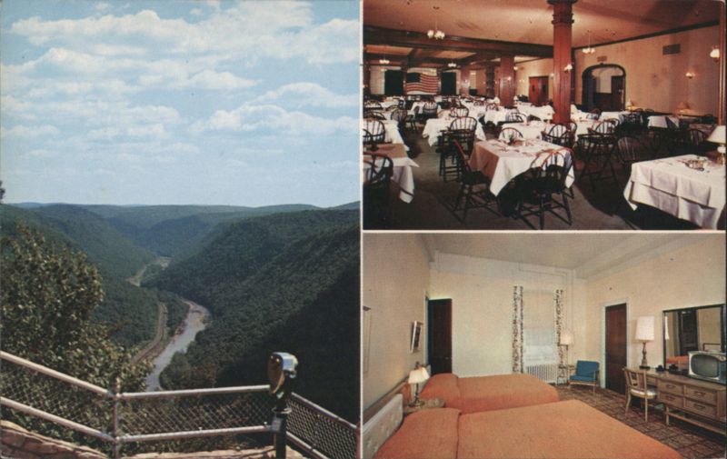 Penn-Wells Hotel Dining Room, Rooms & PA Grand Canyon View Wellsboro Pennsylvania