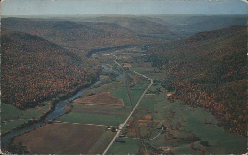 Pine Creek Valley & US Highway 6 from Mt. Tom, Wellsboro Pennsylvania