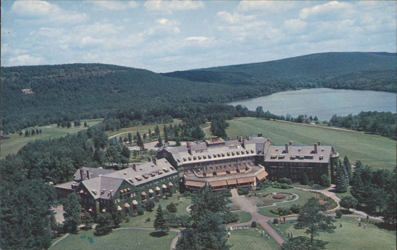 Skytop Club Aerial View, Skytop Pennsylvania Coffman & Meyung Color Laboratory