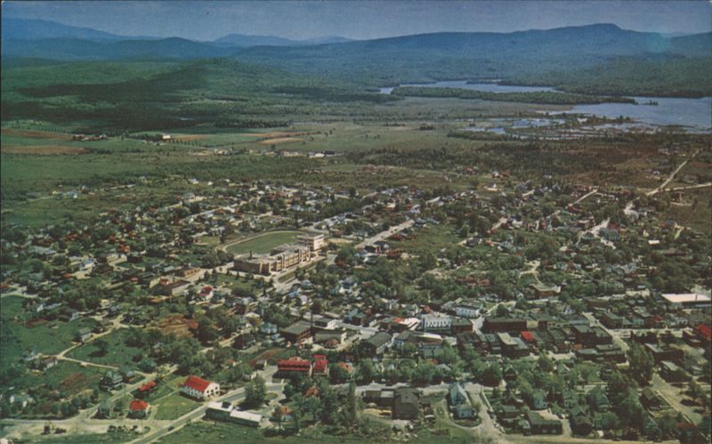 Aerial view of Tupper Lake New York
