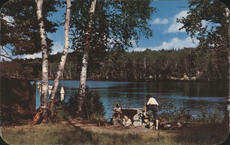 Camping at Fish Creek Public Campsite, Adirondacks, NY New York