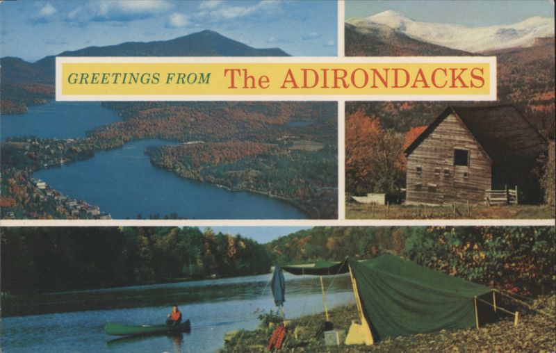Greetings from The Adirondacks, NY - Mountain Scenery New York