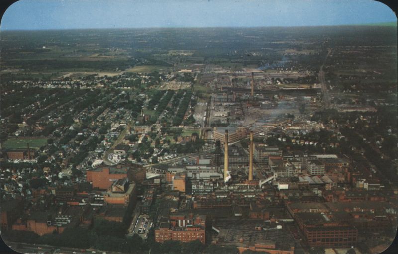 Kodak Park Aerial View, Eastman Kodak Plant Rochester New York