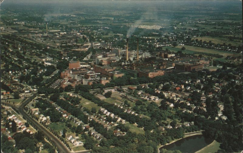 Kodak Park Aerial View, Eastman Kodak Plant Rochester New York