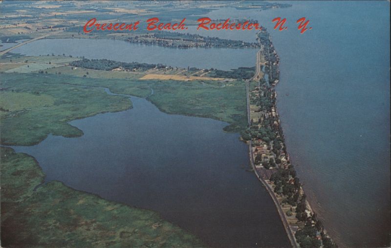 Crescent Beach, Rochester, NY - Lake Ontario & Ponds Aerial New York
