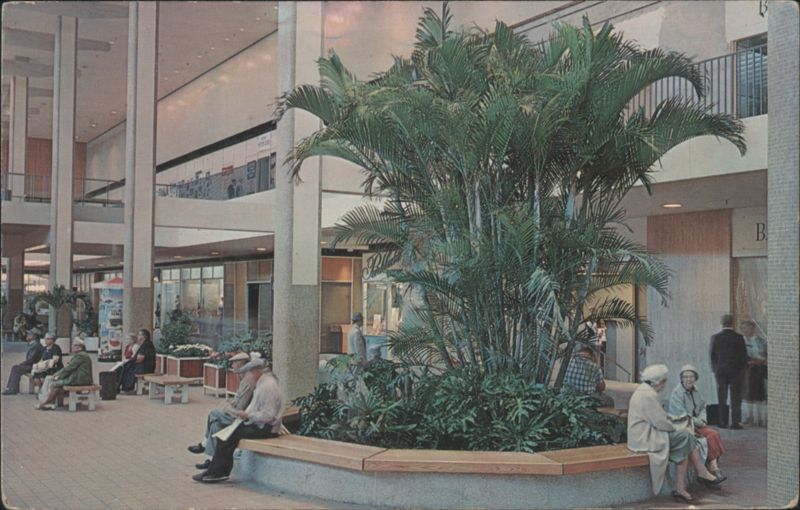 Midtown Plaza Mall Interior with Palms, Rochester, NY New York