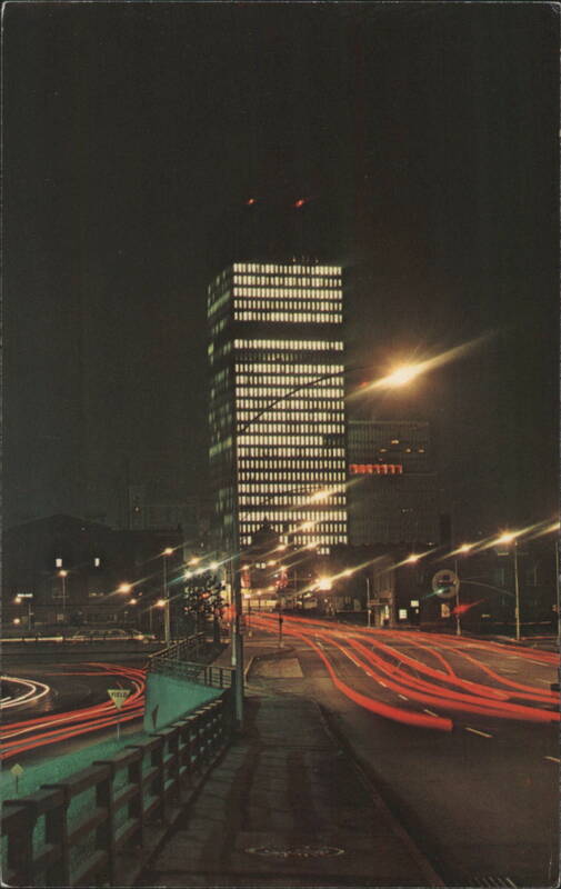 Xerox Building Downtown Night Scene Rochester New York