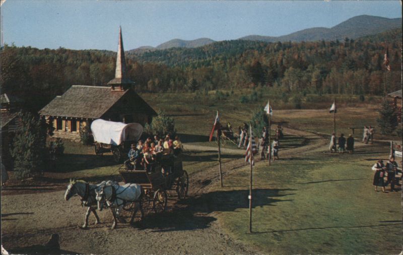Frontier Town Stagecoach & Log Church, Adirondacks Schroon Lake New York