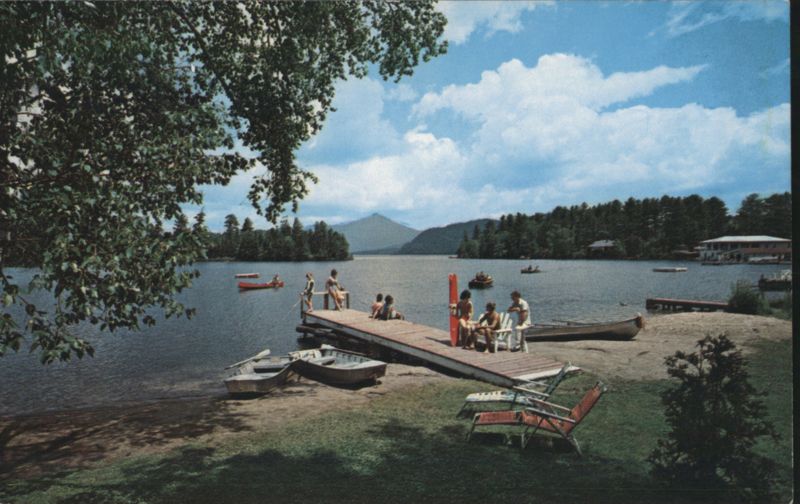 Lake Shore Motel, Lake Placid, Whiteface Mt. in background Saranac Lake New York
