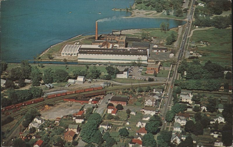 Watkins Salt Co. Aerial View, Seneca Lake Watkins Glen New York