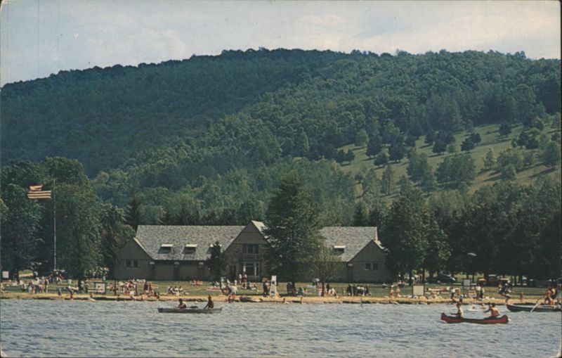Beach & Bathhouse, Red House Lake, Allegheny State Park New York