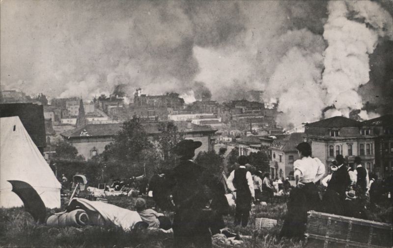 Lafayette Park, San Francisco Earthquake Fire California
