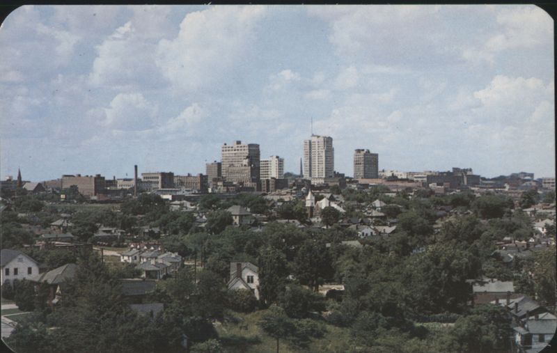 Charlotte Skyline with Liberty Life Building North Carolina