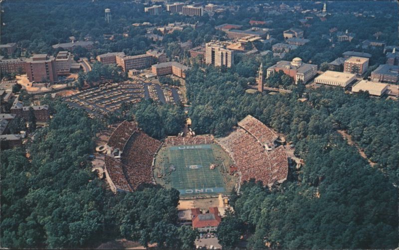 UNC Chapel Hill Campus Aerial View, Kenan Stadium North Carolina