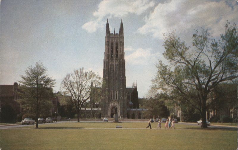 Duke University Main Quadrangle Chapel Tower Durham North Carolina