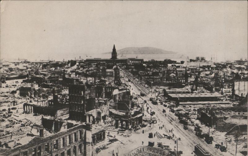 San Francisco Earthquake Ruins, City Hall Inscription California