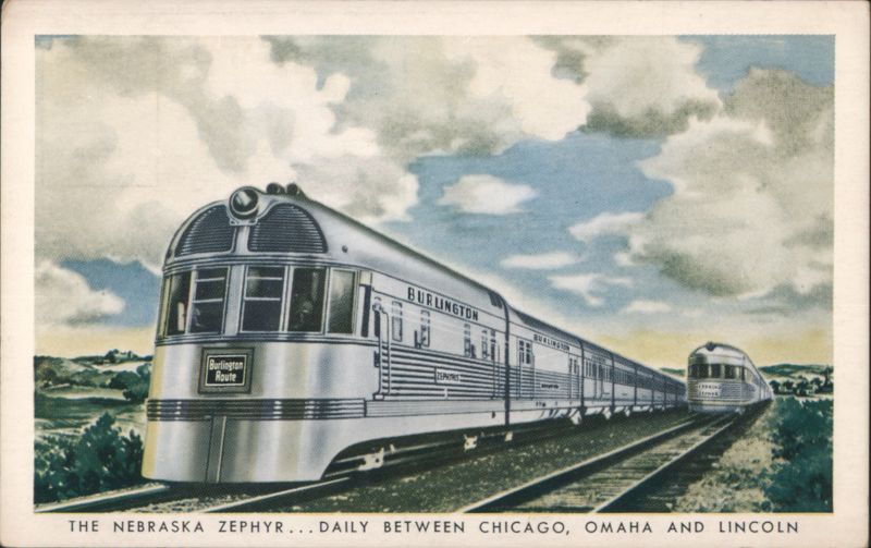 Nebraska Zephyr Burlington Route Train Schedule Locomotives