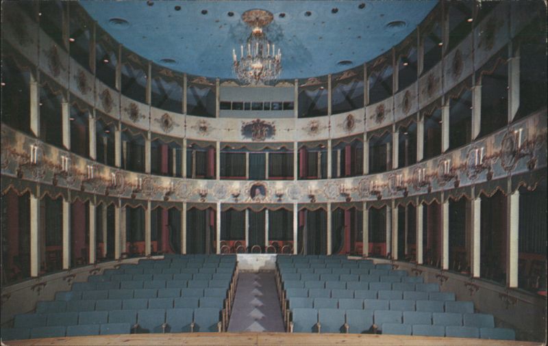 Asolo Theater Interior, Original Italian 18th Century Theater Sarasota Florida