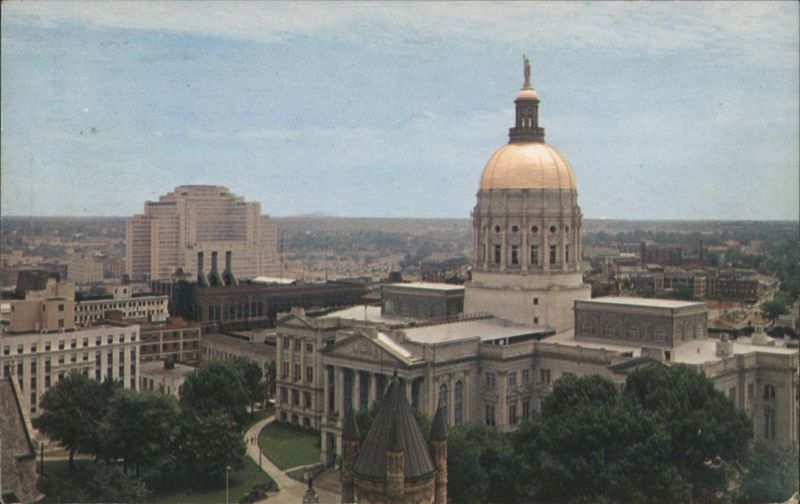 Georgia State Capitol Gold Dome, Atlanta Skyline W. J. Partridge