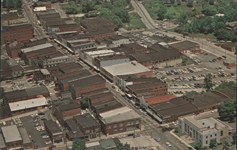 Aerial View of Mount Airy, NC North Carolina