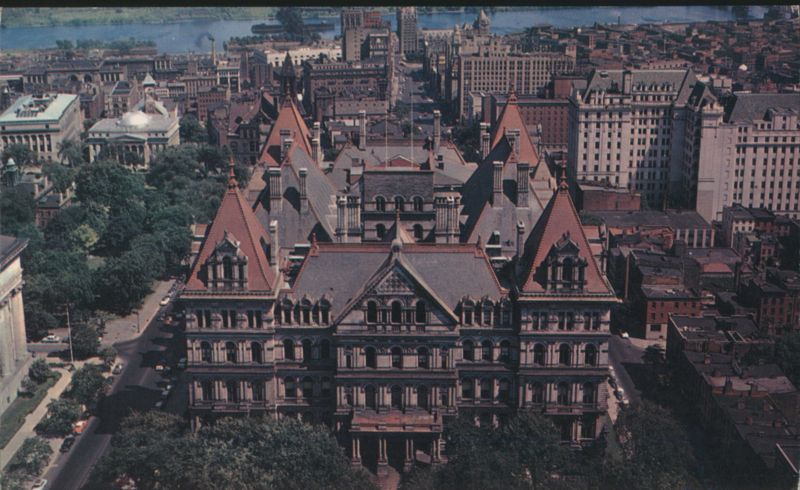 Aerial View of Albany Capitol Building New York