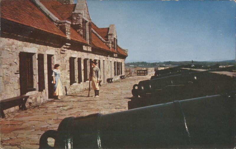 Fort Ticonderoga South Barracks & 24 Pounder Cannon Battery New York