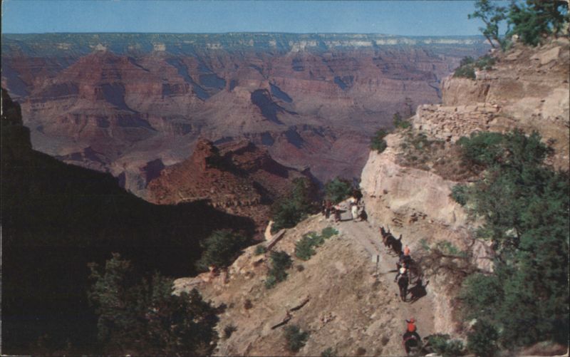 Grand Canyon, Bright Angel Trail, Battleship Rock Grand Canyon National Park Arizona