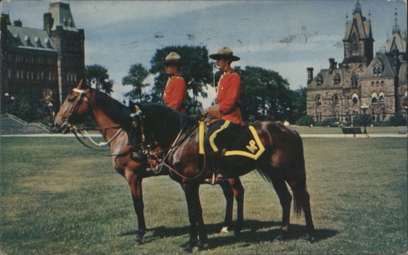 Royal Canadian Mounted Police on Parliament Hill Ottawa Canada
