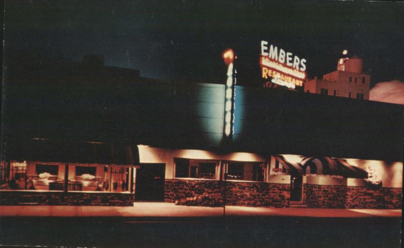 EMBERS Restaurant & Cocktail Lounge Open Pit Hickory Cooking Miami Beach Florida