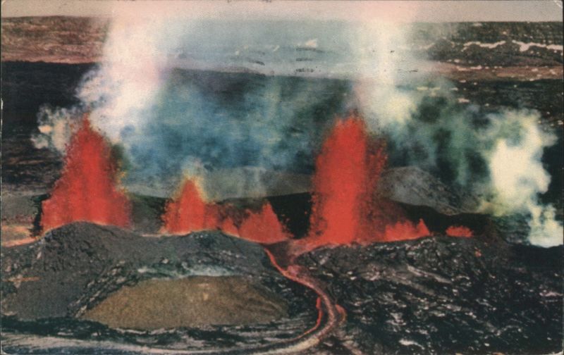 Eruption of Mauna Loa Volcano, Hawaii National Park