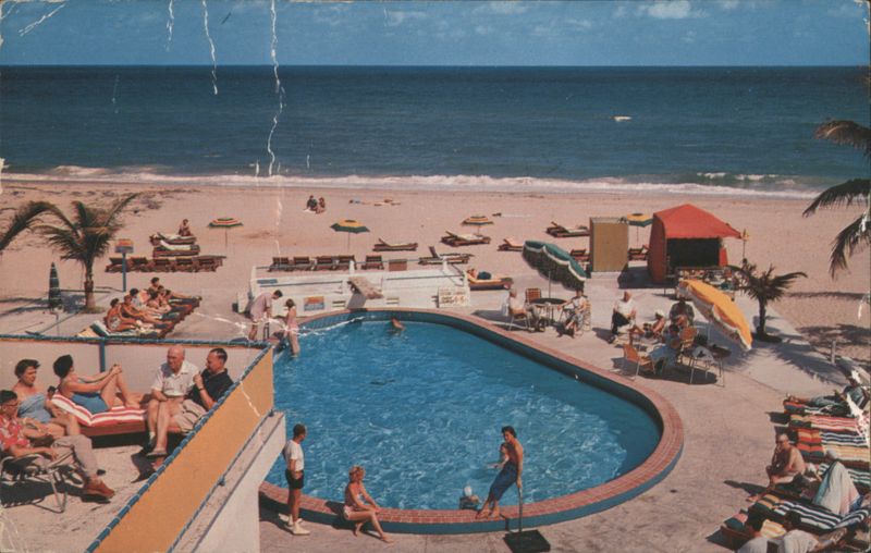 The Suez Motel Pool & Beach, Miami Florida