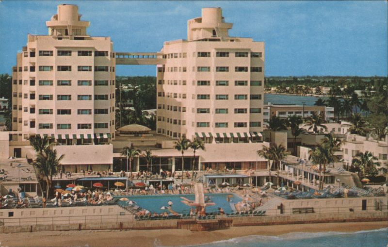 Sherry Frontenac Hotel, Pool, Beach, Miami Beach Florida