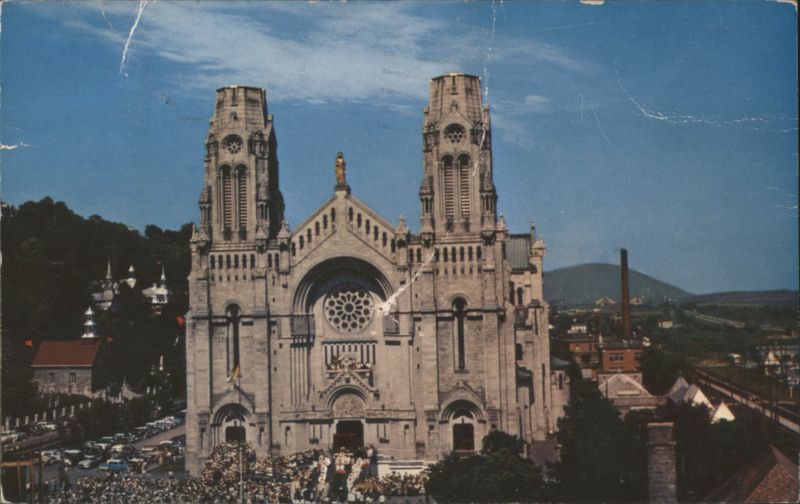 Pilgrims at the Basilica, Ste-Anne de Beaupré QC Canada