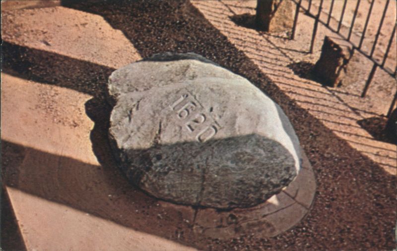 Plymouth Rock - Landing Place of the Pilgrims 1620 Massachusetts