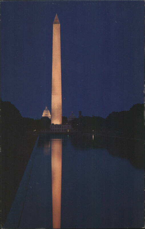 Washington Monument, US Capitol, Night Reflection District of Columbia