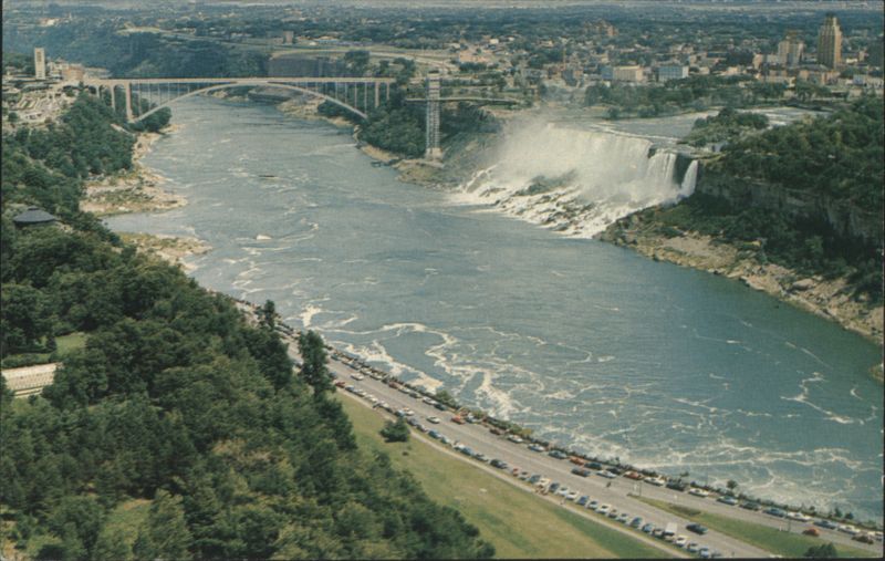 Niagara Falls, American Falls, Rainbow Bridge, Gorge Tower ON Canada