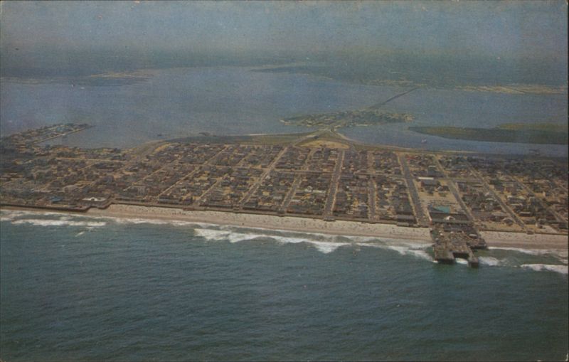 Aerial View of Seaside Heights and Pelican Island New Jersey