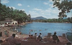 Bolton Landing Public Beach, Lake George Postcard
