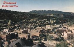 Deadwood South Dakota Birdseye View Black Hills Postcard