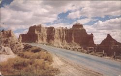 The Castle on Cedar Pass, Bad Lands National Monument Postcard
