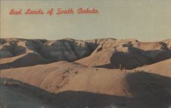 Bad Lands of South Dakota with People Postcard