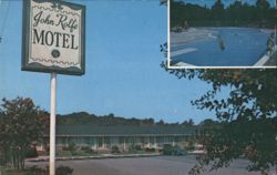 John Rolfe Motel, Swimming Pool Postcard
