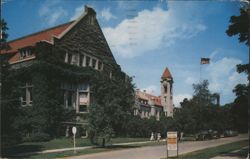 Indiana University Bloomington Campus, Library & Student Building Postcard