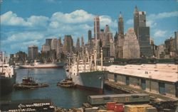 Lower Manhattan Skyline and East River from Brooklyn Postcard
