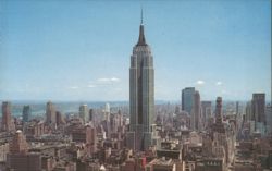 Empire State Building, New York City Skyline View Postcard
