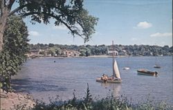 Skaneateles Lake and Town from West Lake Road, Skaneateles, N. Y. Postcard