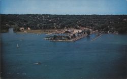 Municipal Pier, Bathhouse and Beach, Canandaigua Postcard