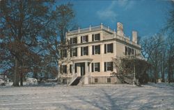 Gideon Granger Home, Postmaster General, Winter Scene Postcard